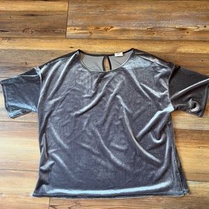 Silver velvet top M good hart by Matilda Jane